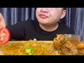 EATING SPICY MUTTON LEG PIECES CURRY || KING CHILLI || EATING SPICY MUTTON CURRY | NORTHEAST INDIA