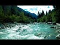 Quiet River Space in the Late Afternoon | 4K Relaxing Nature Scene | Relaxing River Sounds- 3 Hours