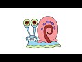 How To Draw Gary the Snail | Spongebob Squarepants