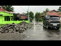 Heavy Rain and Thunder in the Green Village | Healing Heavy Rain Sounds For Isomnia | ASMR Walk