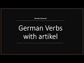 German Verbs with artikel