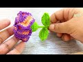 How to make a flower with crochet// Step by Step Crochet Flower Tutorial For Beginners//