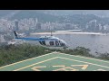 Bell 206 helicopter takeoff - Pão de Açúcar, Rio de Janeiro