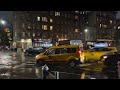 New York - Downpour at Night: Walking in Heavy Rain with Lightning & Thunder Sounds