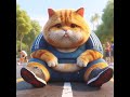 The fat cat was finally able to lose weight😿🐱🐈💪👊|AI cat video #catlover #funny #cat #cute #funnycat