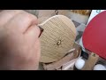 process of making a Korean luxury table tennis racket. table tennis racket artisan