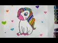Draw a Cute Unicorn easy Step by Step For Children 👧 👦