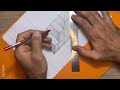 Easy 3d drawing on paper for beginners_haw draw 3d stairs