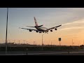 British airways Airbus A380 landing at LAX