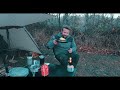 Frozen Mountains - Winter ICE Camping in a Hot Tent - ASMR Camping Adventure