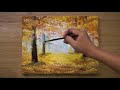 How to draw a Couple on a Bench / Cotton Swabs Painting Technique #419