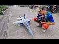 F18 ขนาดใหญ่ ดัก80mm สั่งติดไจโร Pro เซ็ทลูกเล่นต่างๆด้วยรีโมทTX16s ✈️🚀💥✨️🎮