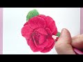 초보자를 위한 색연필로 검붉은색 꽃 색감내기(동백꽃) / Drawing a dark red flower with colored pencils