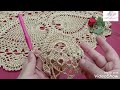 مفرش كروشيه الاناناسه بطريقه سهله crochet doily