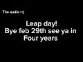 Leap day junk post