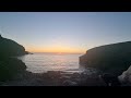 Calming Sea/wave sounds with Sunset in West Wales
