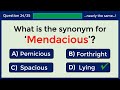 Synonyms Quiz: 96% CANNOT SCORE 25/25 | #challenge 51