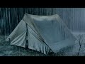 Deep Sleep Instantly On Rainy Night | Heavy Rainfall On Tent & Loud Thunder Sounds | Nature Sounds