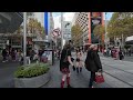 Melbourne CBD Bourke St. Mall | Winter walking tour | 4K