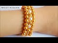 How to make a bracelet of golden beads