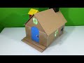 I made this house from old cardboard boxes - DIY