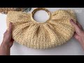 Raffia crochet bag tutorial. This simple raffia bag is the most fashionable!