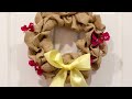 How to make a Burlap Wreath | 2 Minute Tutorial