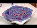SIMPLY STUNNING   Dancing Fluid Art! Blue & Orange Acrylic Pour Painting  Abstract Art Tutorial