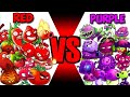 Team PURPLE vs RED Plants - Who Will Win? - PvZ 2 Team Plant Battlez