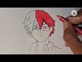 How to draw shoto todoroki easy to draw step by step tutorial