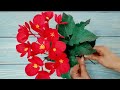 How to make Begonia Paper Flower with crepe paper/베고니아/종이꽃 만들기/꽃말 친절, 정중