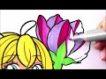 Kawaii Girl Anime Tiny Fairy Relaxing and creative Coloring Drawing l Disney Brilliant