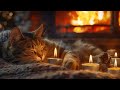 Winter Bliss: Sleeping with Purring Cats and Fireplace Crackles for Relaxation and Deep Sleep