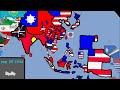 World War II in pacific with flags : every day