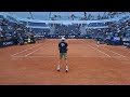 Jannik Sinner slow motion practice court level