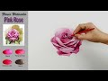 Basic flower watercolor - Pink rose (Arches rough) NAMIL ART