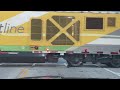 Crazy BrightLine Near Disaster.  Car stops between gates in West Palm.