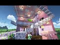 ⛏️ Minecraft Tutorial :: 🌺 Pretty Square Survival Base 🏡 [마인크래프트 예쁜 네모난 집짓기 건축 강좌]