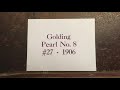 Golding Pearl No. 8 Letterpress