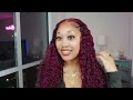 Watch Me Install this BOMB 99J Burgundy Deep Wave Wig | Pre Plucked Hairline ft West Kiss Hair