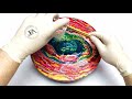 Acrylic Pouring with BRUSH HOLDER + EPOXY RESIN  - extreme intense color results promised! | JFA