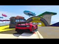 GTA V Epic New Stunt Race For Car Racing Challenge by Trevor and Shark GTA 5 cars stunt racing 5