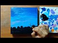 How to Paint Purple Sky/ Acrylic Painting for Beginners