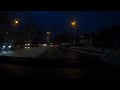 🌨Driving through Snow and Snowfall❄ at Night / 4K / No Music, No Talking