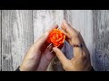 Amazing ribbon flower trick / easy rose making  with Cardboard /ribbon flower crafts ideas