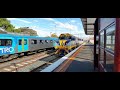 Trains at the 120 year old station at Mordialloc. Guest starring Steel Horse Australia.