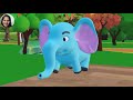 Long Slide Game With Elephant Gorilla Buffalo Hippopotamus Tiger - 3d Animal Game - Funny 3d Animals