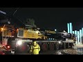 Jaw-dropping enormous giant heavy transport moving 3000000 lbs steel bridge on 64 axles MUST SEE!