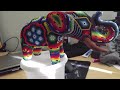 Huichol handmade shaman elephant peyote bead art