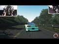 Epic Sim Drifting on Tight Touge Road in The Rain - Thrustmaster T300 Drifting